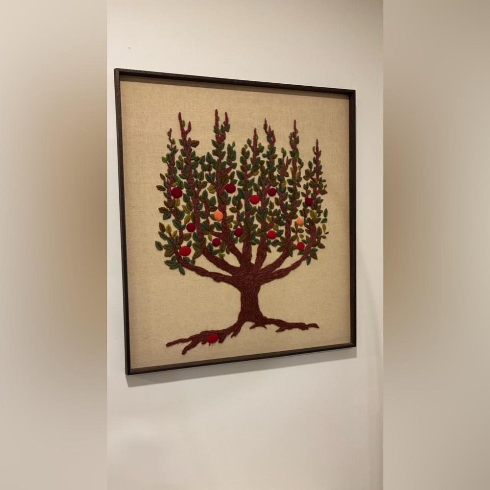 Wall Art Oil Painting and Embroidery Art